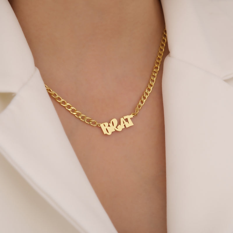 14k Gold Name Necklace, Personalized Necklace, Minimalist Necklace with Name