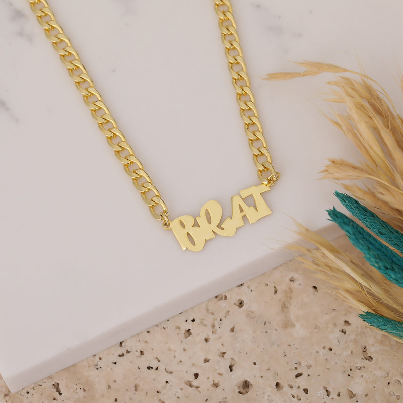 14k Gold Name Necklace, Personalized Necklace, Minimalist Necklace with Name