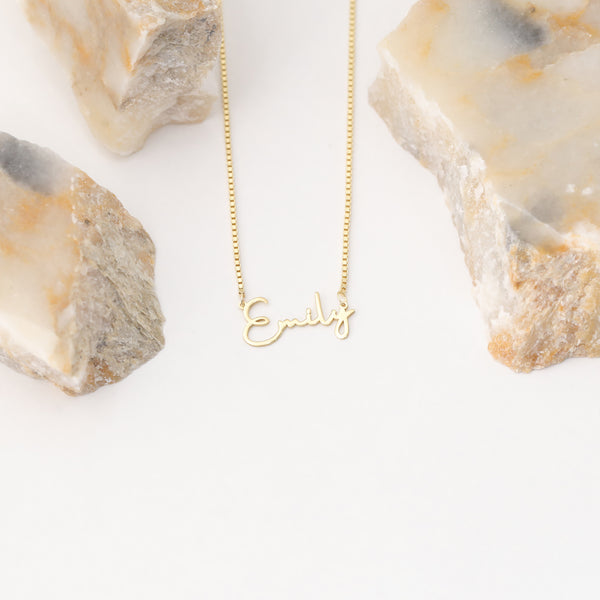 Dainty Minimalist Name Necklace, Sterling Silver Necklace