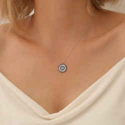 Sterling Silver Evil Eye Necklace, Gold Evil Eye Jewelry, Minimalist Necklace, Evil Eye Charm